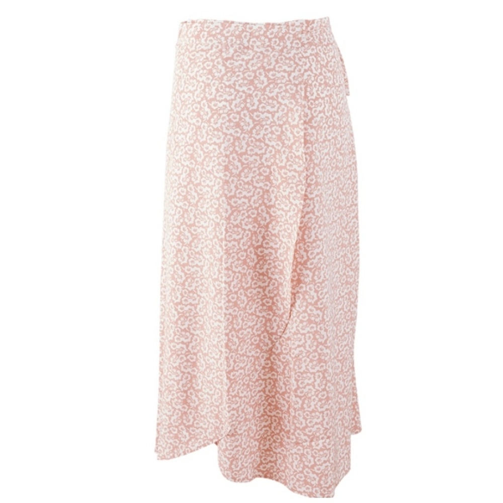Summer & Rose Light Pink Flowy Floral Wrap Skirt